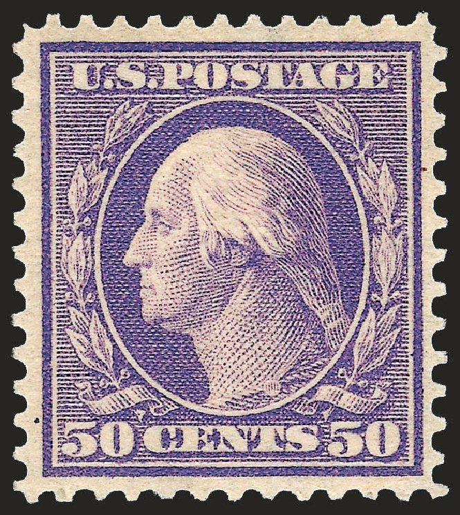 US Stamp Value Scott Catalog #341 - 1909 50c Washington. Robert Siegel Auction Galleries, Sep 2008, Sale 962, Lot 2653