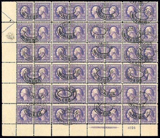 Values of US Stamps Scott Cat. #341: 1909 50c Washington. Matthew Bennett International, Dec 2008, Sale 330, Lot 1746