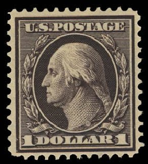 Prices of US Stamp Scott # 342: US$1.00 1909 Washington. Daniel Kelleher Auctions, Jun 2012, Sale 630, Lot 1758