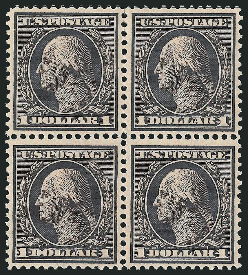 Cost of US Stamps Scott Catalogue #342 - 1909 US$1.00 Washington. Robert Siegel Auction Galleries, Mar 2012, Sale 1019, Lot 728