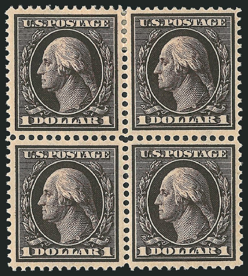 Costs of US Stamps Scott 342: 1909 US$1.00 Washington. Robert Siegel Auction Galleries, Mar 2012, Sale 1021, Lot 489