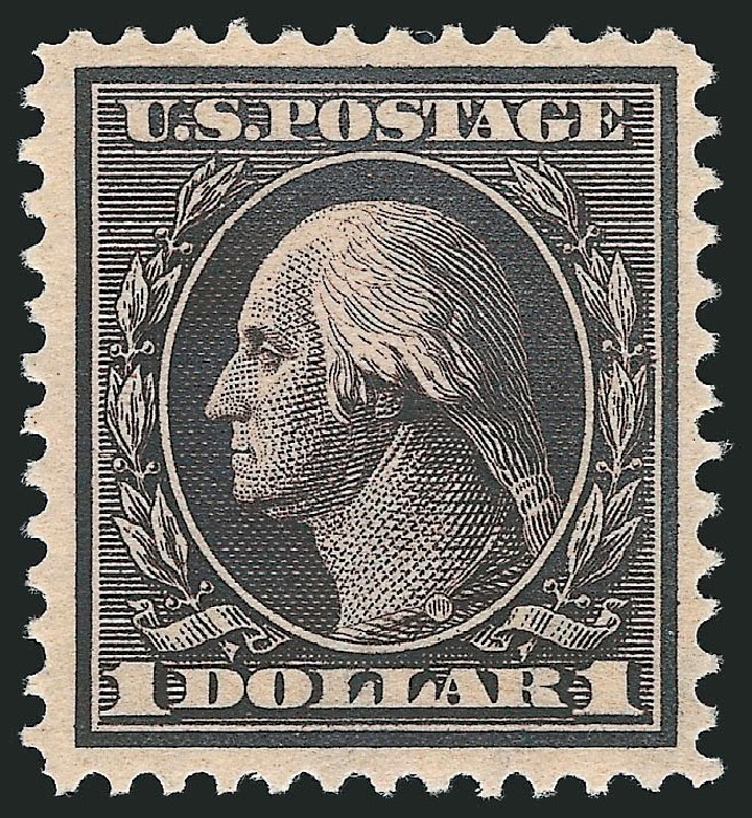 US Stamps Price Scott Catalog # 342 - 1909 US$1.00 Washington. Robert Siegel Auction Galleries, Jul 2013, Sale 1050, Lot 490