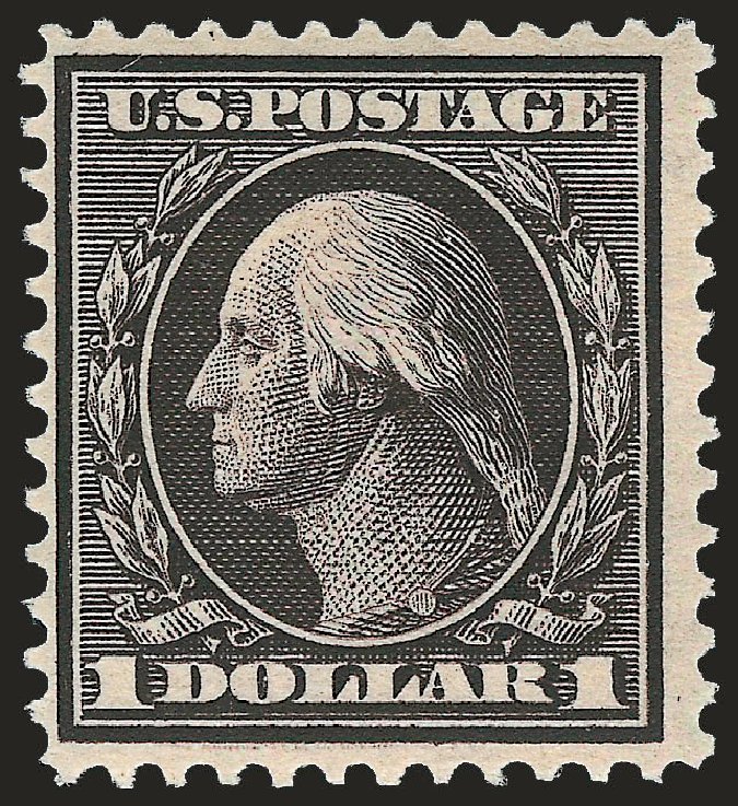 US Stamp Prices Scott # 342: US$1.00 1909 Washington. Robert Siegel Auction Galleries, Apr 2010, Sale 984, Lot 800