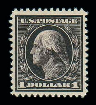 US Stamps Price Scott Catalog 342 - US$1.00 1909 Washington. Matthew Bennett International, Dec 2007, Sale 325, Lot 1971