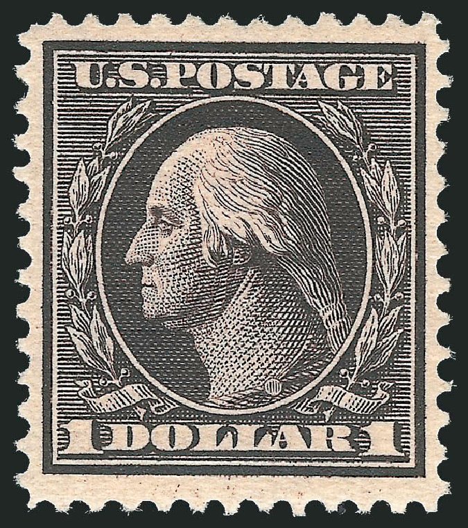 Cost of US Stamps Scott Cat. #342: 1909 US$1.00 Washington. Robert Siegel Auction Galleries, Jul 2013, Sale 1050, Lot 491