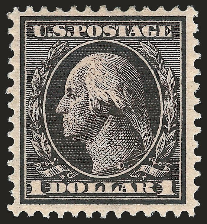 US Stamps Prices Scott Catalogue # 342: US$1.00 1909 Washington. Robert Siegel Auction Galleries, Dec 2009, Sale 982, Lot 5734