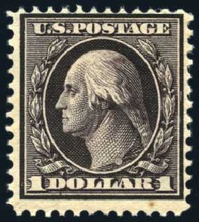 Price of US Stamps Scott # 342 - US$1.00 1909 Washington. Harmer-Schau Auction Galleries, Jul 2010, Sale 86, Lot 515