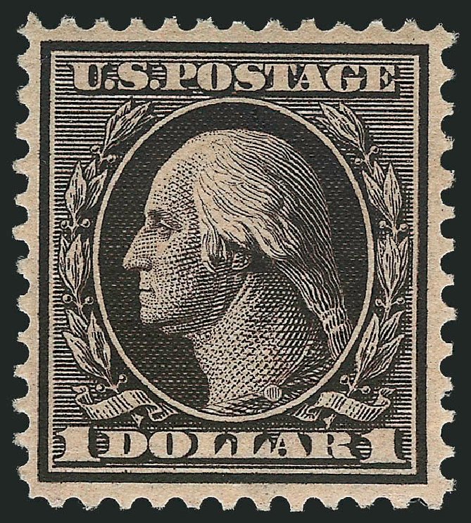 Value of US Stamps Scott Catalog 342 - 1909 US$1.00 Washington. Robert Siegel Auction Galleries, May 2013, Sale 1044, Lot 245