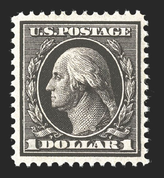 Costs of US Stamp Scott Cat. 342 - 1909 US$1.00 Washington. Spink Shreves Galleries, Jul 2012, Sale 140, Lot 236