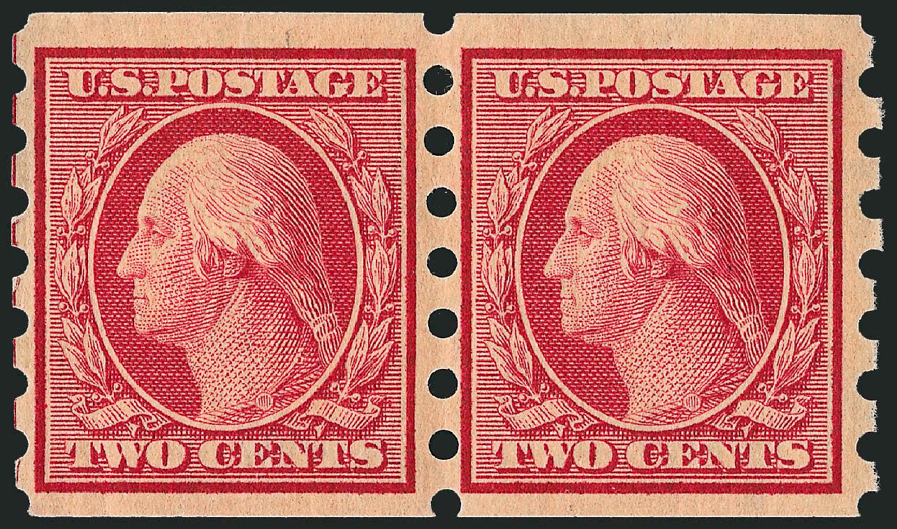 US Stamp Value Scott Catalogue 344: 1909 2c Washington Imperf. Robert Siegel Auction Galleries, Dec 2008, Sale 967, Lot 4574