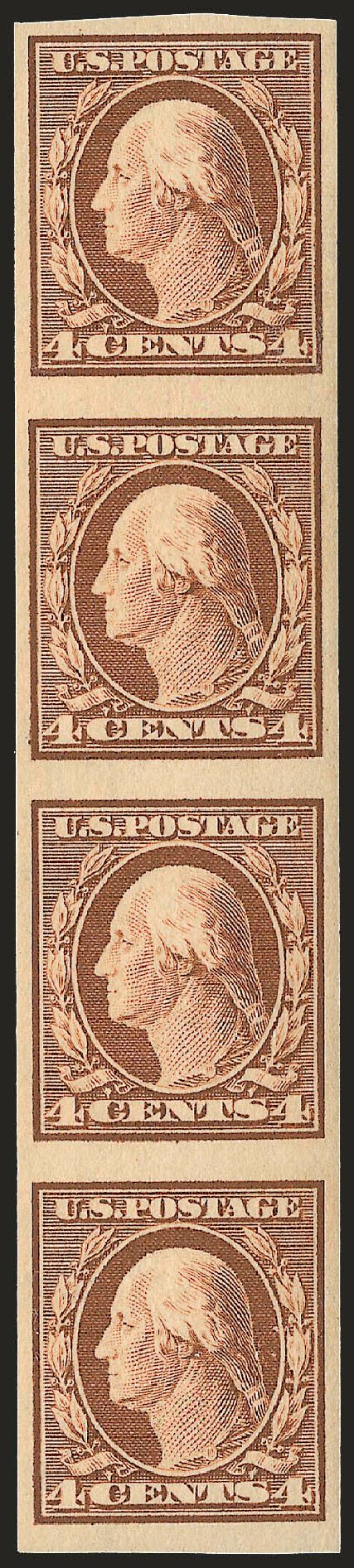 Prices of US Stamp Scott #346 - 1909 4c Washington Imperf. Robert Siegel Auction Galleries, Jun 2009, Sale 975, Lot 1734