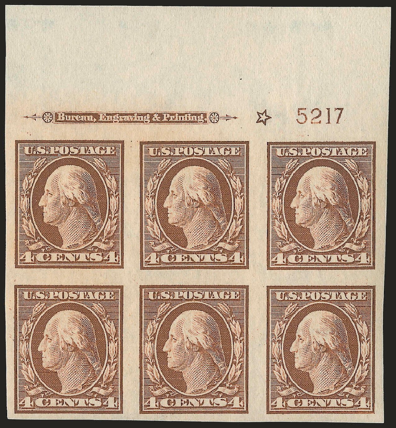 Cost of US Stamps Scott 346 - 4c 1909 Washington Imperf. Robert Siegel Auction Galleries, Apr 2010, Sale 984, Lot 804