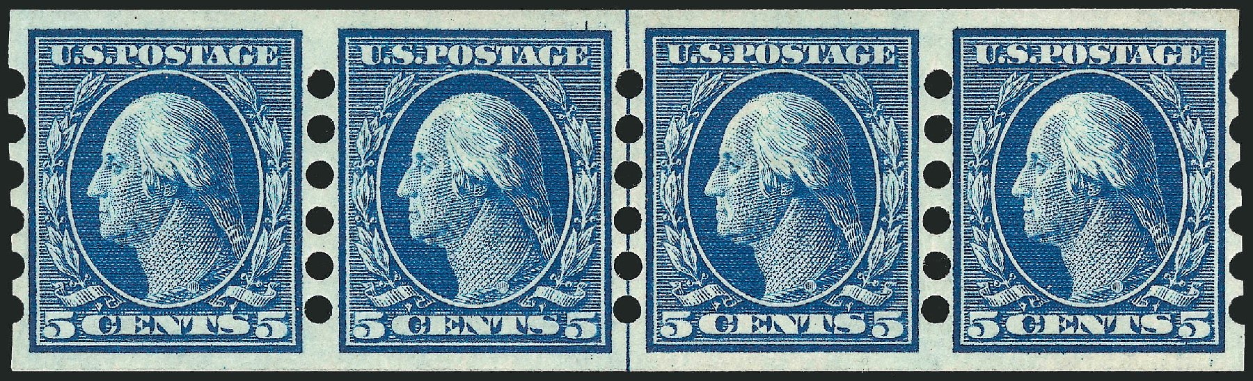 Value of US Stamps Scott Cat. 347 - 1909 5c Washington Imperf. Robert Siegel Auction Galleries, Mar 2011, Sale 1007, Lot 2647