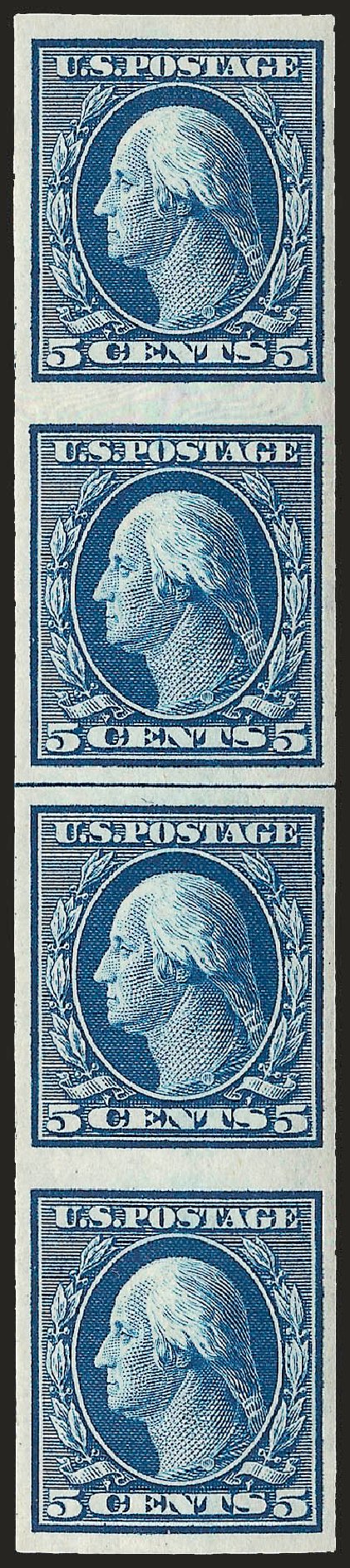 Value of US Stamps Scott Cat. #347 - 5c 1909 Washington Imperf. Robert Siegel Auction Galleries, Dec 2008, Sale 967, Lot 4639
