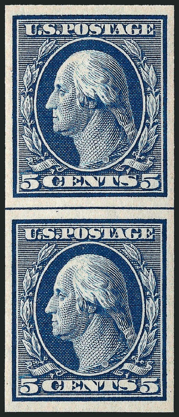 Cost of US Stamp Scott Catalog 347 - 1909 5c Washington Imperf. Robert Siegel Auction Galleries, Oct 2008, Sale 963, Lot 941