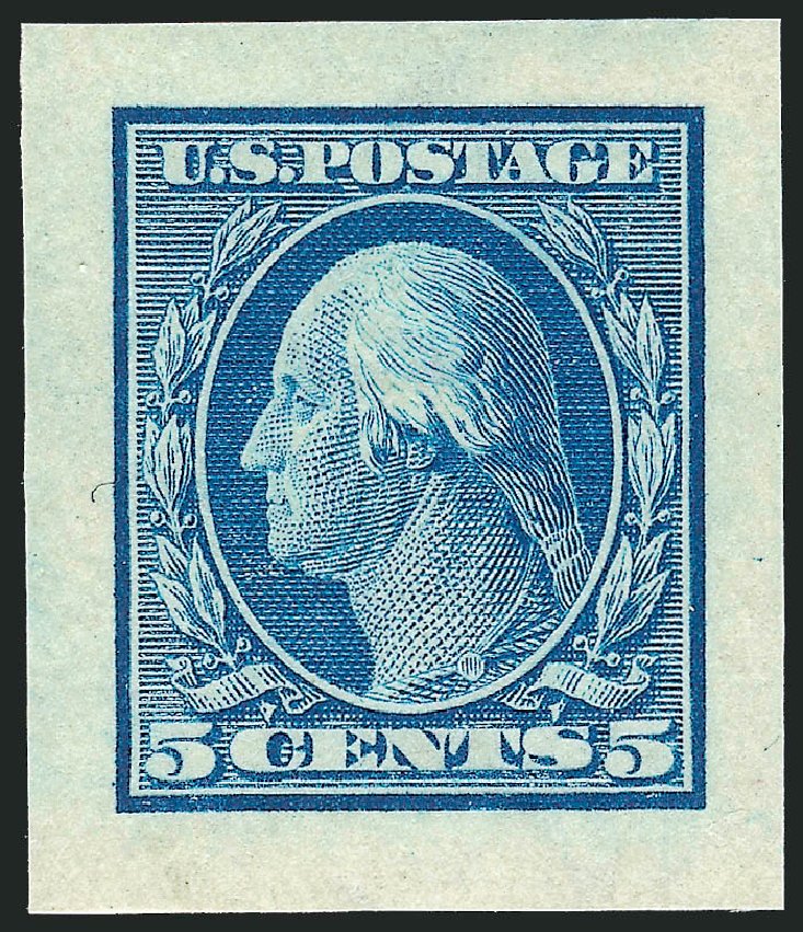 US Stamps Price Scott Cat. #347: 5c 1909 Washington Imperf. Robert Siegel Auction Galleries, Oct 2011, Sale 1014, Lot 1783