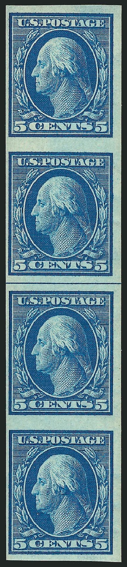 Price of US Stamps Scott Catalogue 347 - 1909 5c Washington Imperf. Robert Siegel Auction Galleries, Feb 2015, Sale 1093, Lot 106