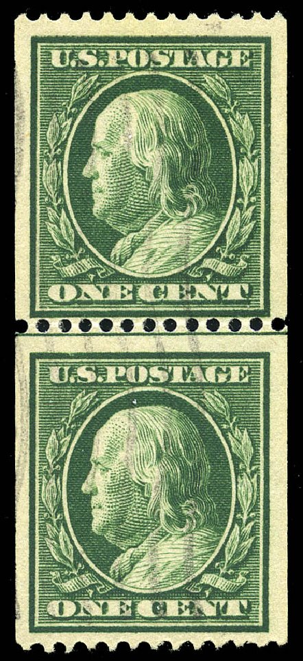 Cost of US Stamp Scott Catalogue # 348: 1908 1c Franklin Coil. Matthew Bennett International, May 2014, Sale 350, Lot 488