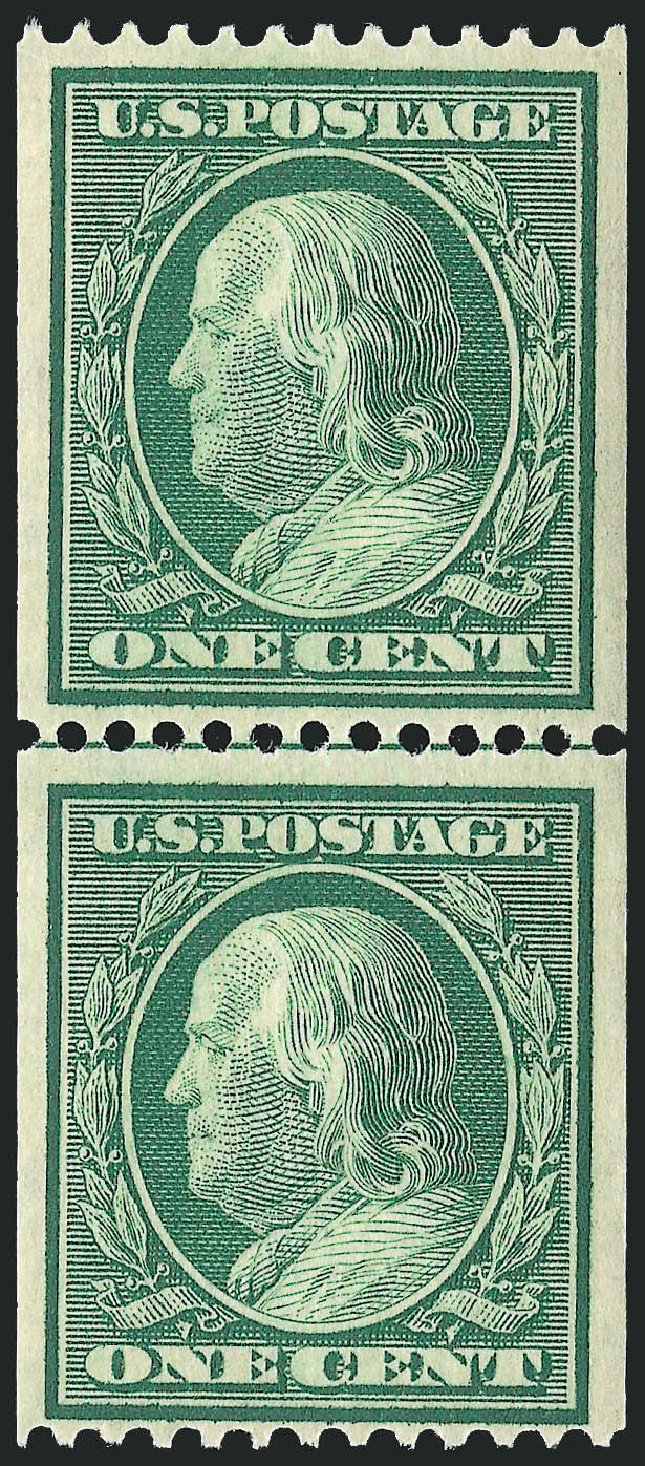 Cost of US Stamps Scott # 348: 1c 1908 Franklin Coil. Robert Siegel Auction Galleries, Jun 2009, Sale 975, Lot 1736