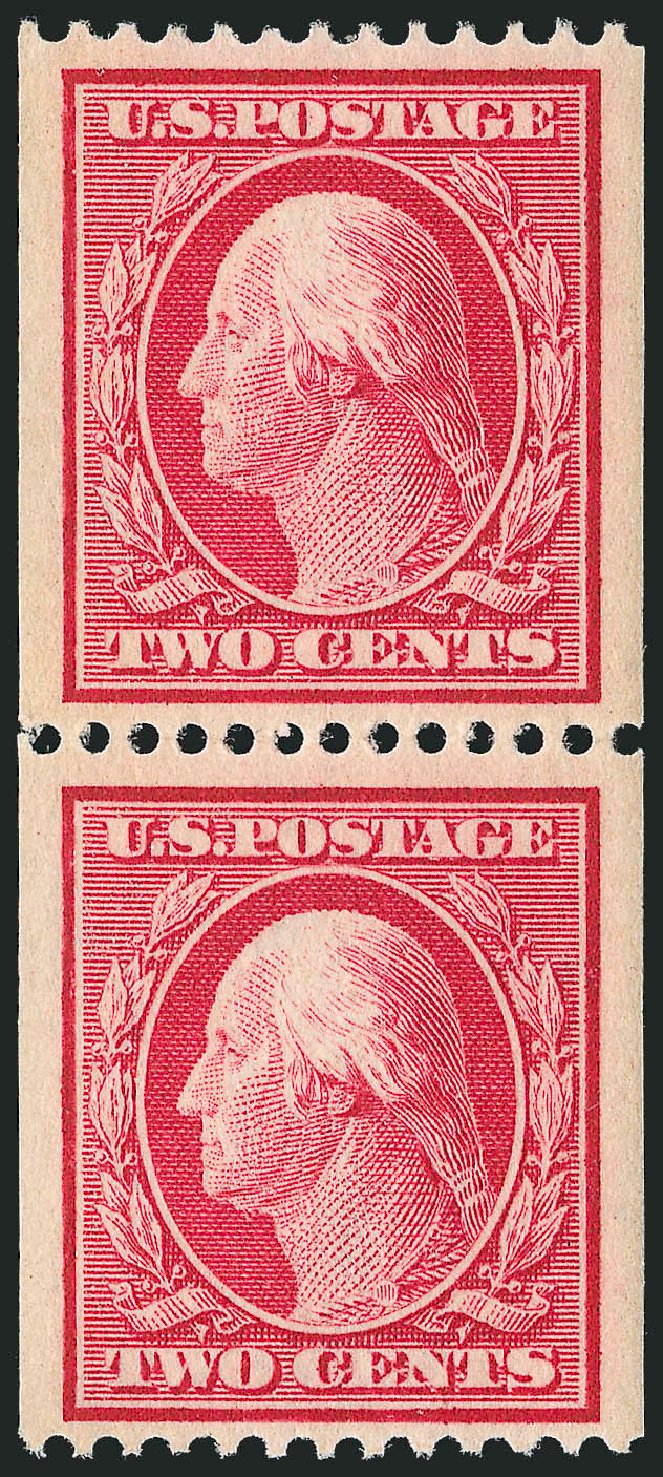 US Stamps Prices Scott Cat. # 349 - 1909 2c Washington Coil. Robert Siegel Auction Galleries, Oct 2011, Sale 1013, Lot 359