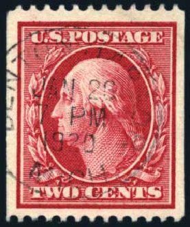 US Stamp Prices Scott Catalog #349: 2c 1909 Washington Coil. Harmer-Schau Auction Galleries, Jun 2008, Sale 78, Lot 1530