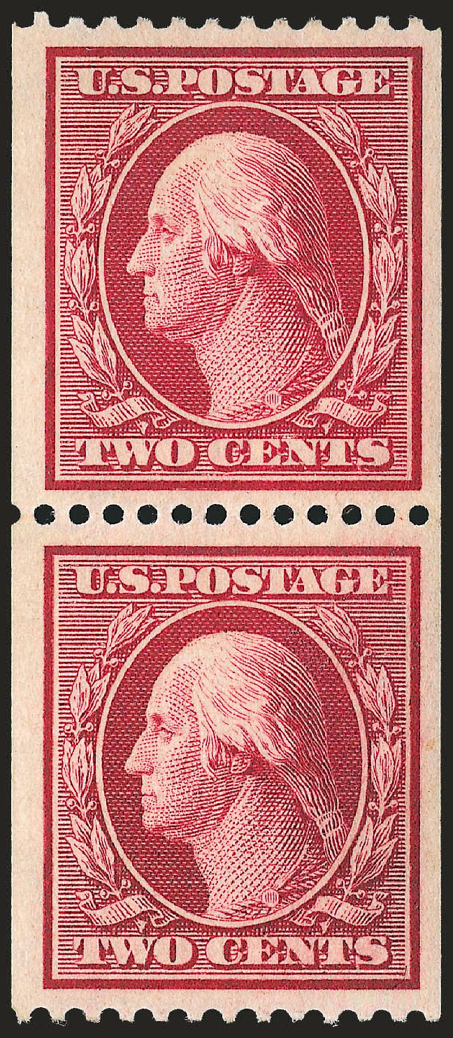 Value of US Stamps Scott Catalog #349 - 2c 1909 Washington Coil. Robert Siegel Auction Galleries, Sep 2009, Sale 968B, Lot 441