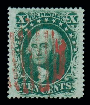US Stamp Values Scott # 35 - 10c 1859 Washington. Matthew Bennett International, Dec 2007, Sale 323, Lot 147