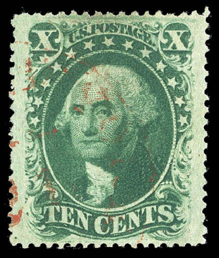 Prices of US Stamps Scott Cat. # 35 - 1859 10c Washington. Matthew Bennett International, Sep 2012, Sale 345, Lot 67