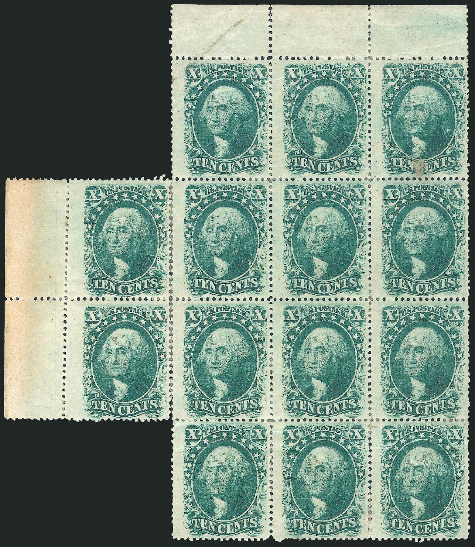 Costs of US Stamps Scott Catalogue #35: 10c 1859 Washington. Robert Siegel Auction Galleries, Nov 2013, Sale 1061, Lot 3447