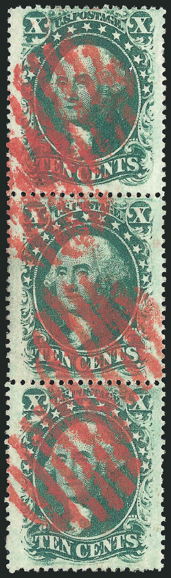 Values of US Stamps Scott # 35: 1859 10c Washington. Robert Siegel Auction Galleries, Mar 2014, Sale 1067, Lot 977