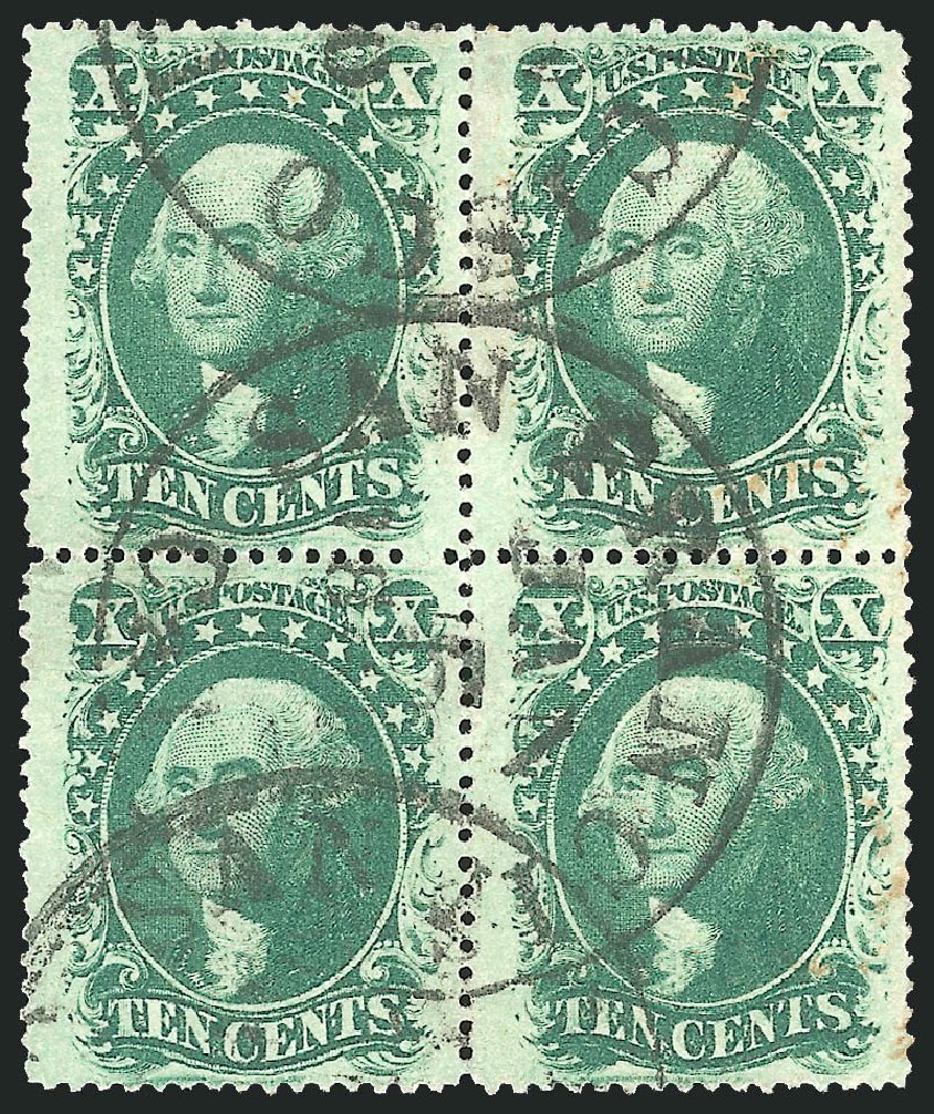 US Stamp Price Scott Catalog 35: 1859 10c Washington. Robert Siegel Auction Galleries, Oct 2008, Sale 963, Lot 407