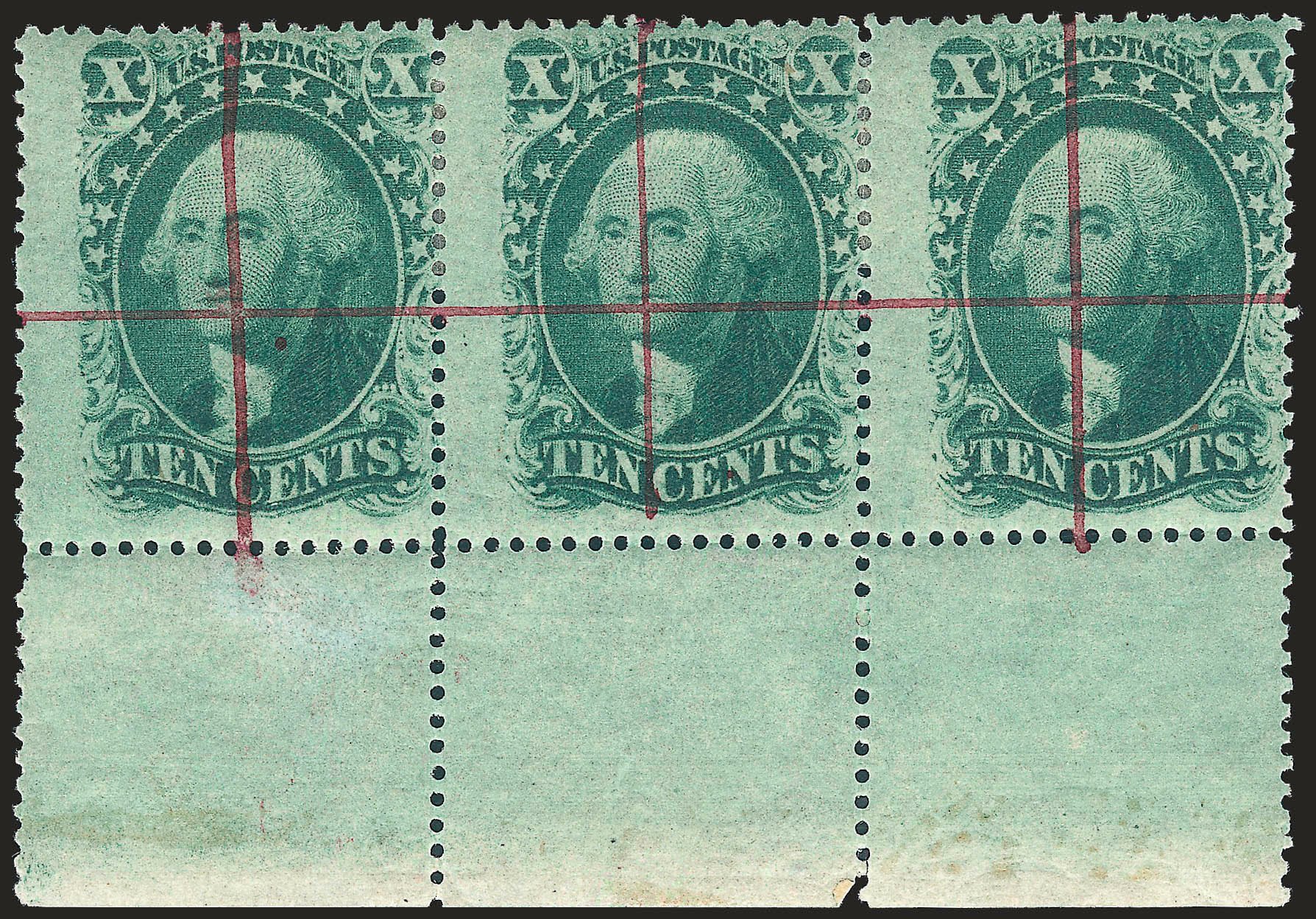 Price of US Stamp Scott Catalogue #35 - 10c 1859 Washington. Robert Siegel Auction Galleries, Apr 2010, Sale 984, Lot 227