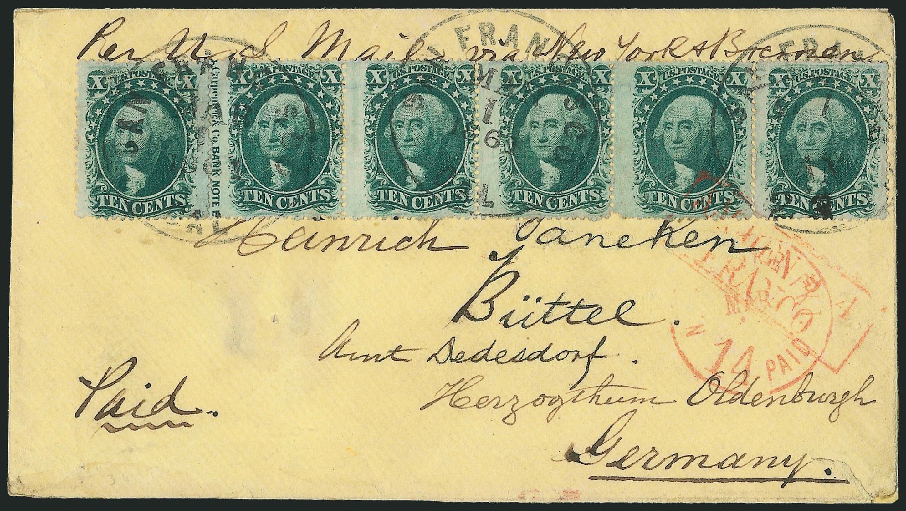 Costs of US Stamps Scott Catalogue # 35: 1859 10c Washington. Robert Siegel Auction Galleries, Dec 2010, Sale 1002, Lot 3798