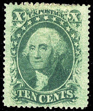 Values of US Stamps Scott Cat. # 35: 10c 1859 Washington. Cherrystone Auctions, Jan 2009, Sale 200901, Lot 59