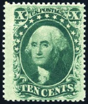 US Stamps Value Scott Catalogue # 35: 10c 1859 Washington. Harmer-Schau Auction Galleries, Apr 2009, Sale 81, Lot 529