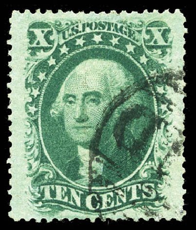 US Stamp Price Scott # 35 - 1859 10c Washington. Matthew Bennett International, Mar 2012, Sale 344, Lot 4240