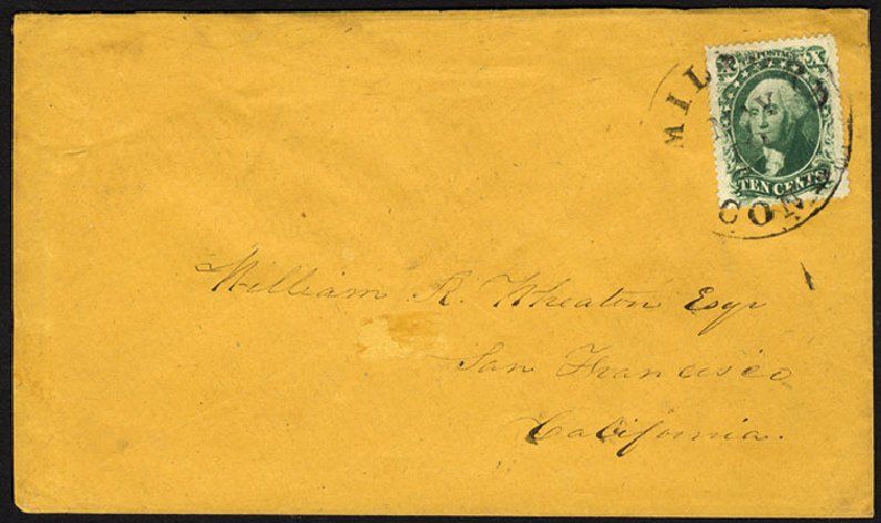 Cost of US Stamp Scott Cat. 35: 10c 1859 Washington. Cherrystone Auctions, Jan 2009, Sale 200901, Lot 60