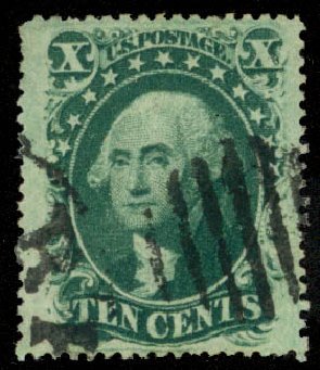 Prices of US Stamps Scott Cat. 35: 1859 10c Washington. Daniel Kelleher Auctions, Sep 2013, Sale 639, Lot 3150