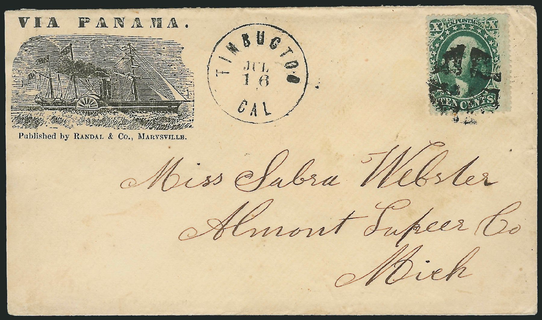 Prices of US Stamp Scott Cat. # 35 - 1859 10c Washington. Robert Siegel Auction Galleries, Dec 2010, Sale 1002, Lot 3800