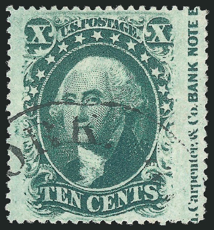 US Stamp Value Scott Catalog 35: 10c 1859 Washington. Robert Siegel Auction Galleries, Jun 2012, Sale 1024, Lot 80