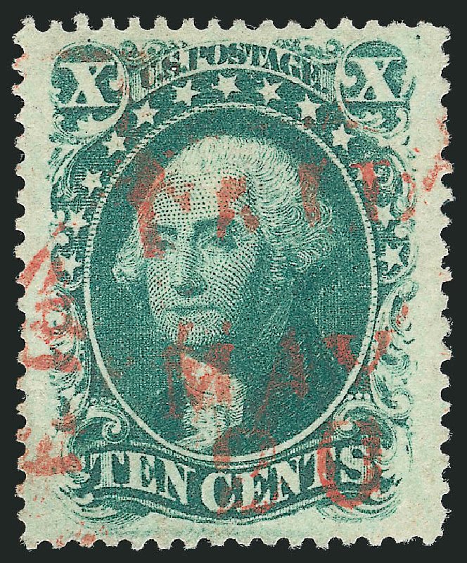 Price of US Stamp Scott Catalogue 35: 1859 10c Washington. Robert Siegel Auction Galleries, Oct 2012, Sale 1032, Lot 3090