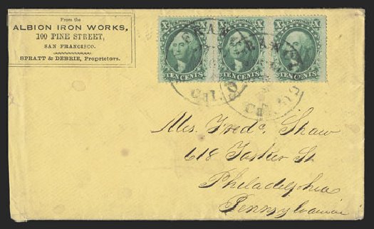 Price of US Stamps Scott Catalogue # 35 - 10c 1859 Washington. Spink Shreves Galleries, Jul 2012, Sale 140, Lot 100