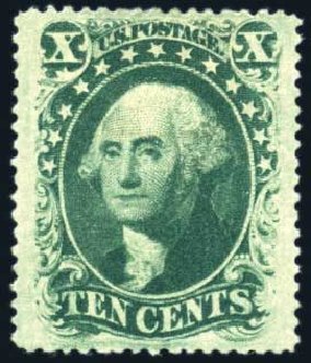 US Stamps Value Scott 35: 10c 1859 Washington. Harmer-Schau Auction Galleries, Jun 2008, Sale 78, Lot 1281