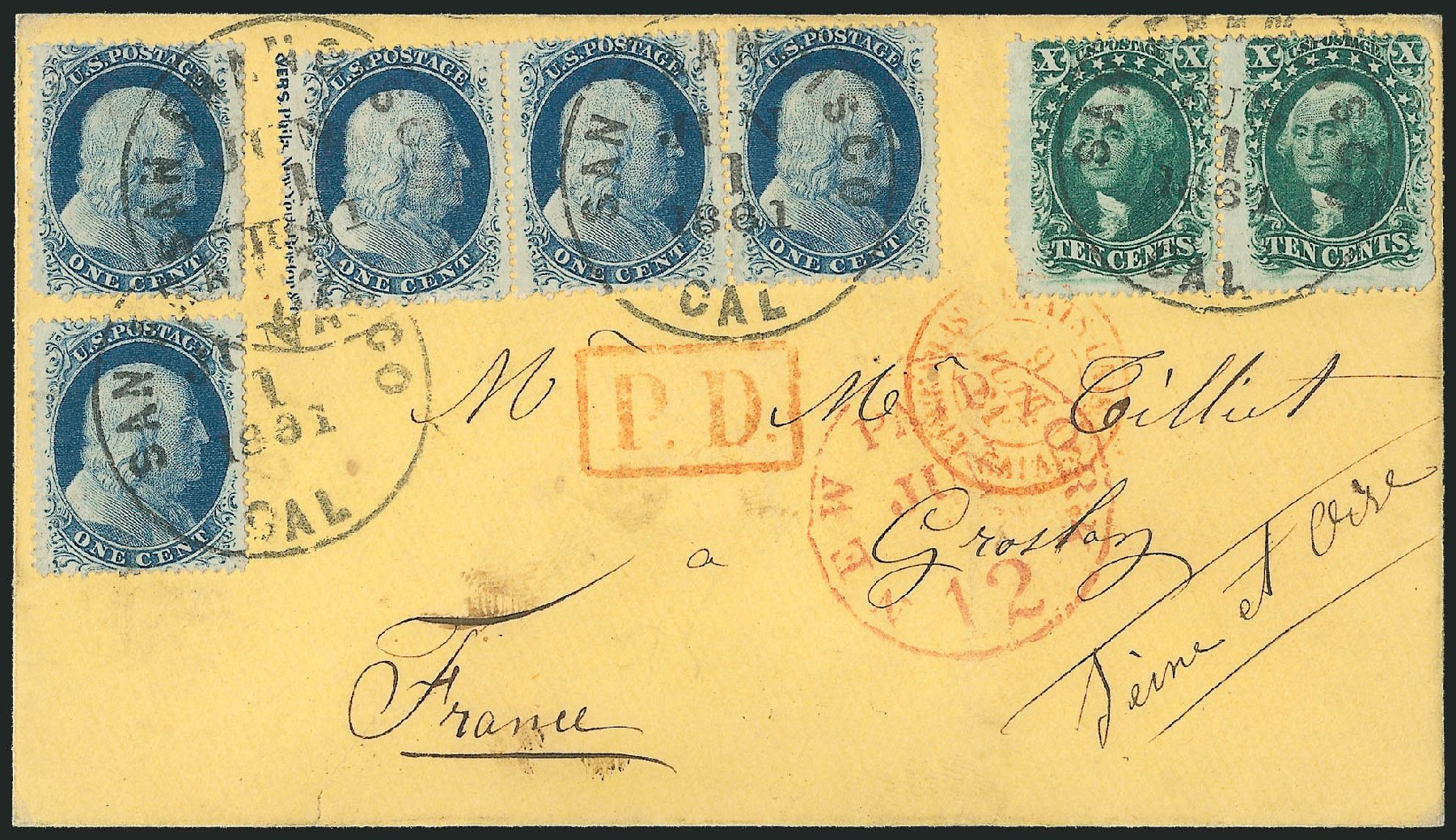 Price of US Stamp Scott Catalog # 35 - 1859 10c Washington. Robert Siegel Auction Galleries, Dec 2010, Sale 1002, Lot 3804