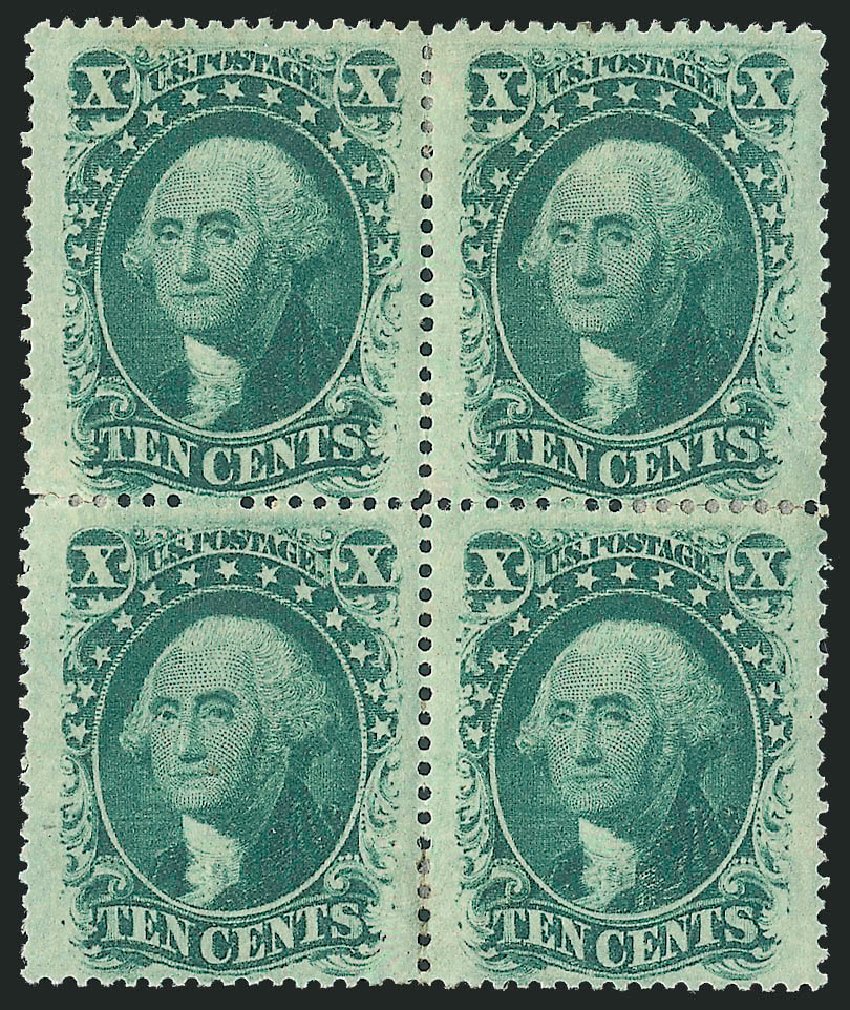 US Stamp Value Scott Catalogue 35: 1859 10c Washington. Robert Siegel Auction Galleries, Mar 2012, Sale 1021, Lot 185