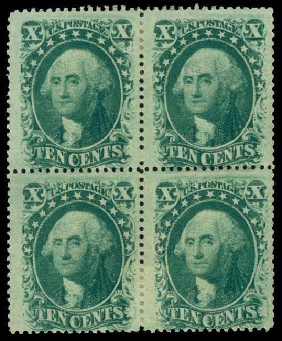 Cost of US Stamp Scott # 35: 10c 1859 Washington. Daniel Kelleher Auctions, May 2014, Sale 652, Lot 122