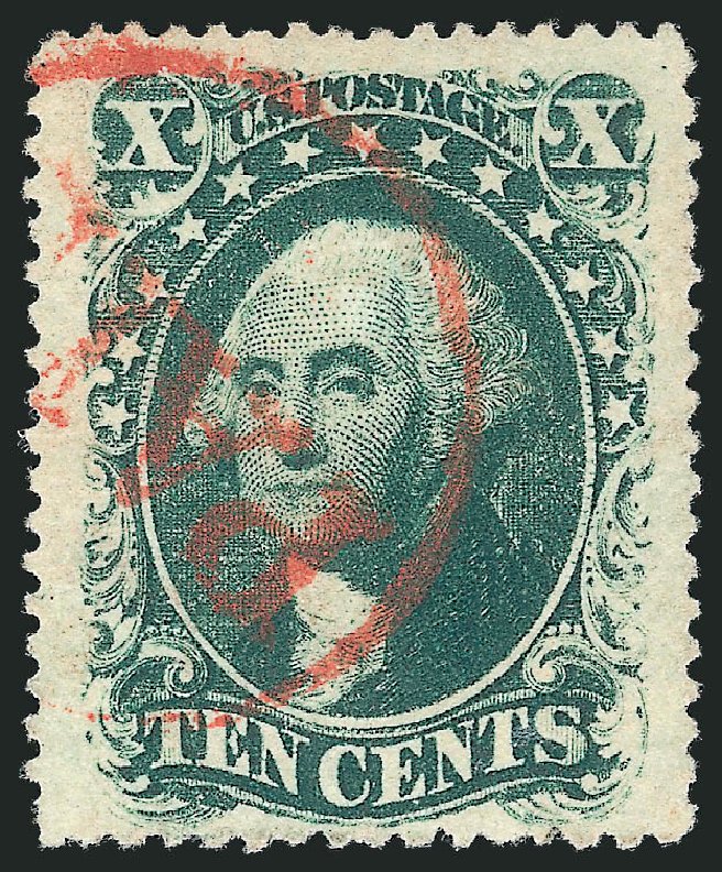 Prices of US Stamps Scott Catalogue # 35 - 1859 10c Washington. Robert Siegel Auction Galleries, Dec 2013, Sale 1062, Lot 152