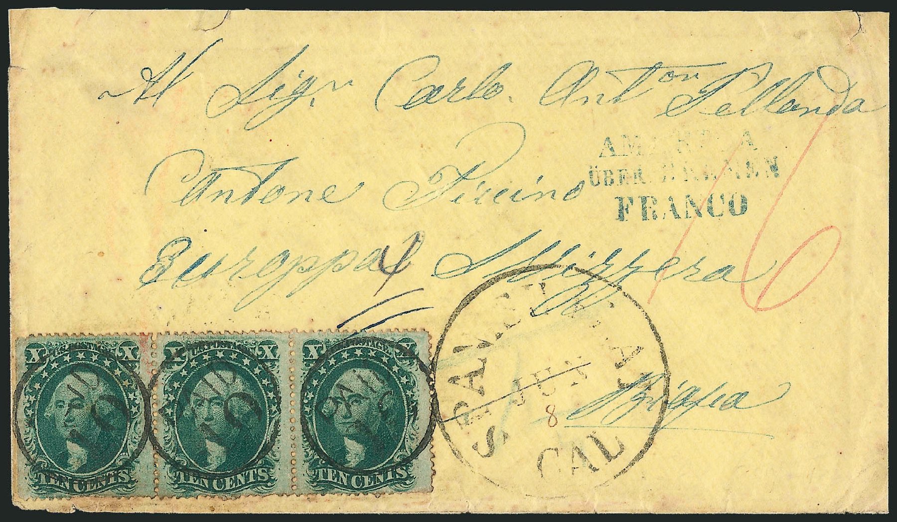 US Stamp Prices Scott Cat. 35 - 1859 10c Washington. Robert Siegel Auction Galleries, Dec 2010, Sale 1002, Lot 3803