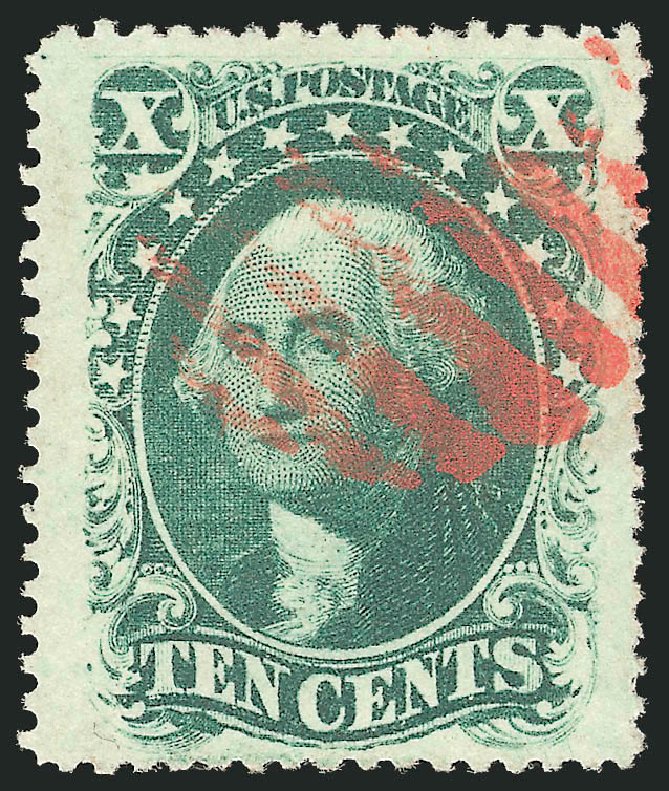 Values of US Stamps Scott Catalog 35 - 1859 10c Washington. Robert Siegel Auction Galleries, Dec 2013, Sale 1062, Lot 153