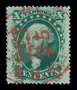 US Stamp Value Scott Cat. #35 - 1859 10c Washington. Matthew Bennett International, Dec 2007, Sale 323, Lot 146
